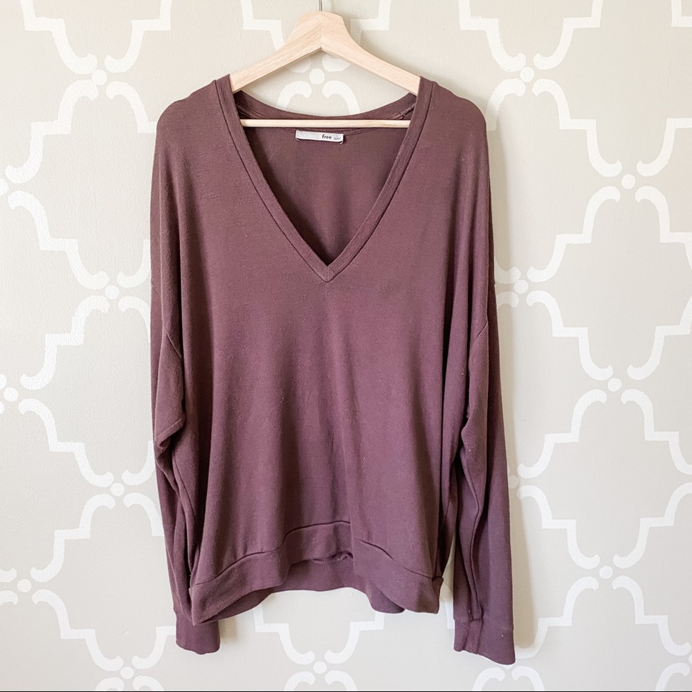 Wilfred Free Cozy Long Sleeve V-neck Tee